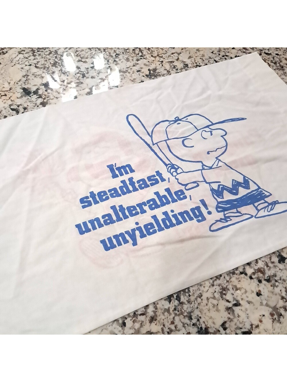 Vintage Snoopy Peanuts pillowcase Charlie Brown baseball Cheerleader Lucy
